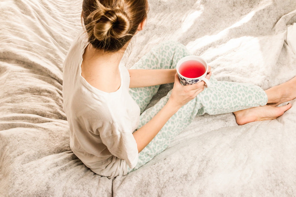 Woman Enjoying a Slow Morning Spa Routine at Home