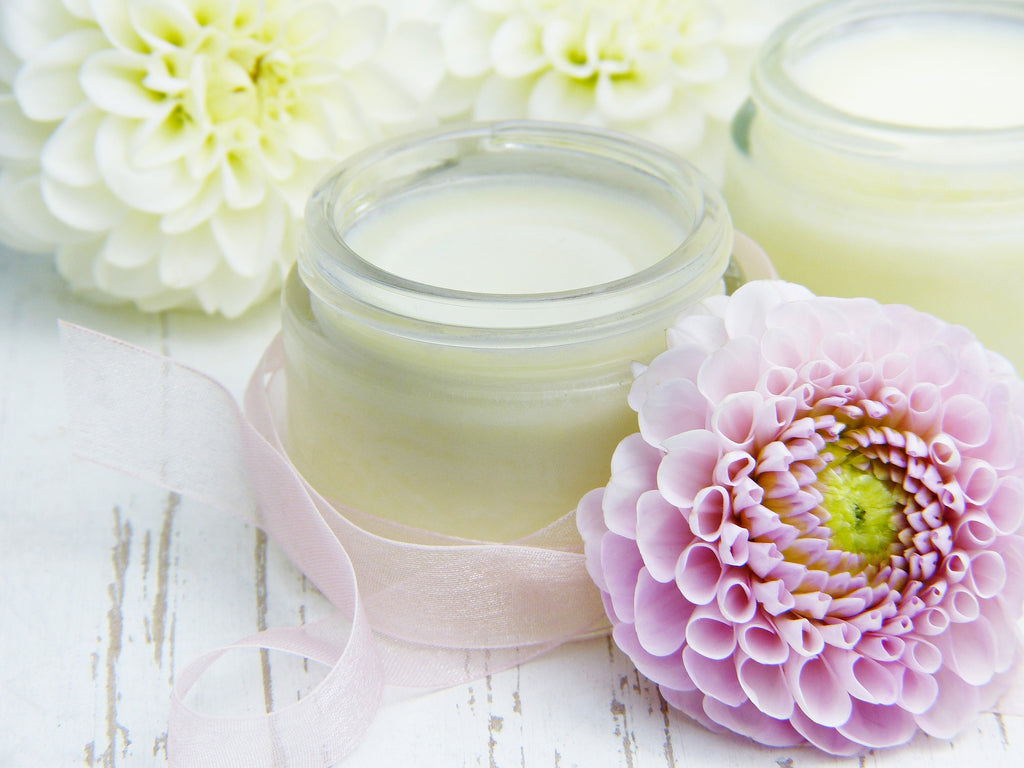 Skincare Cream with Florals