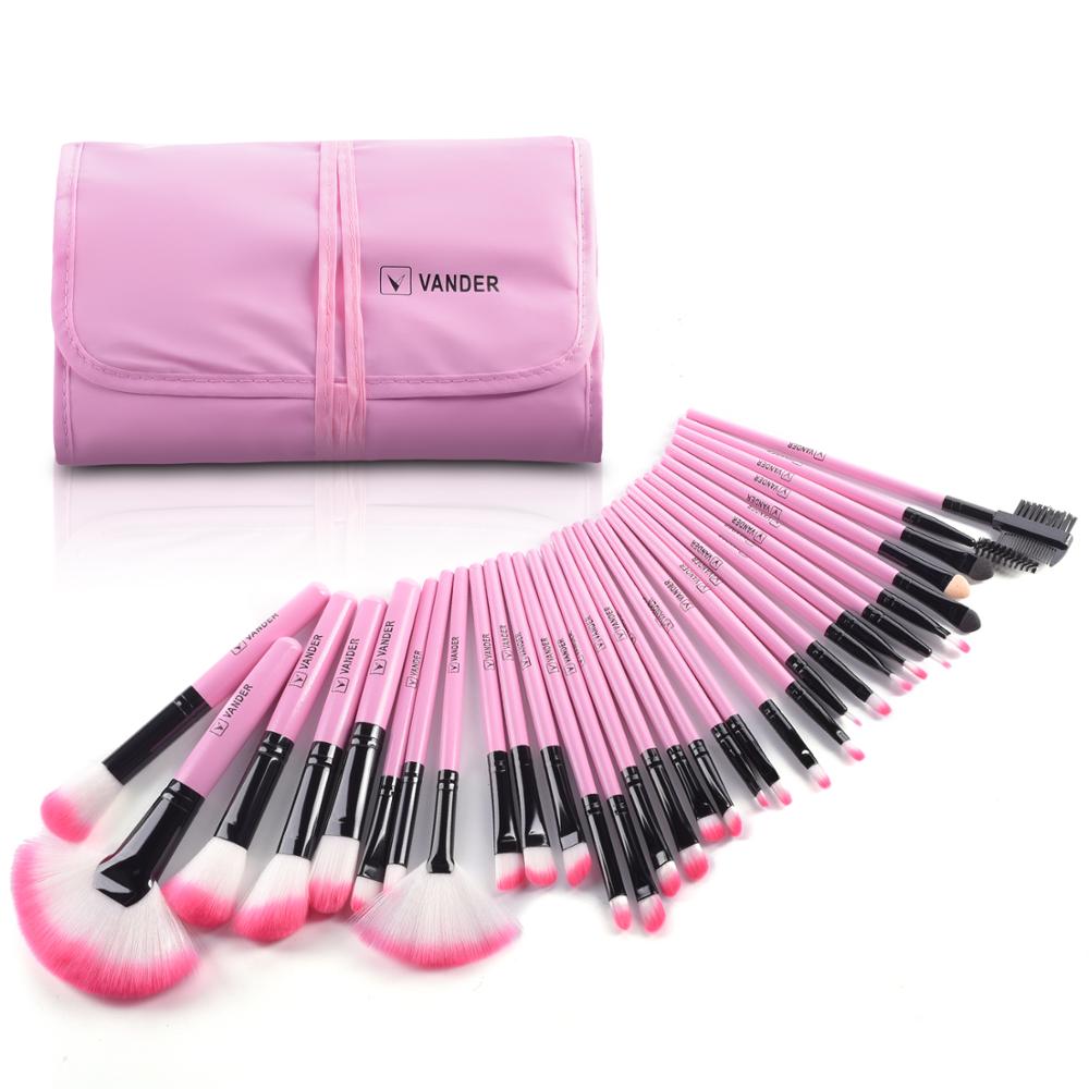Large Makeup Brush Collection with Case
