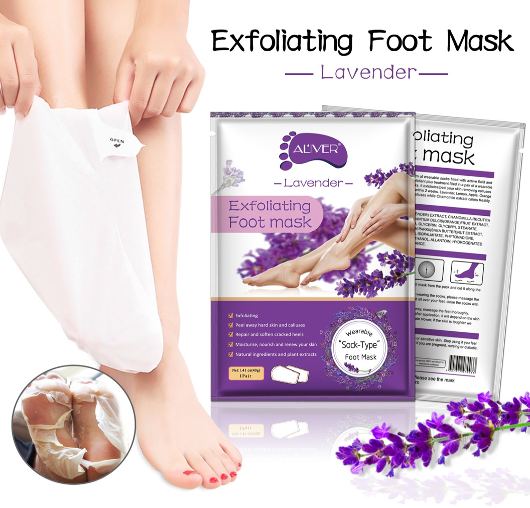 Exfoliating Lavender Foot Mask - Pack of 5