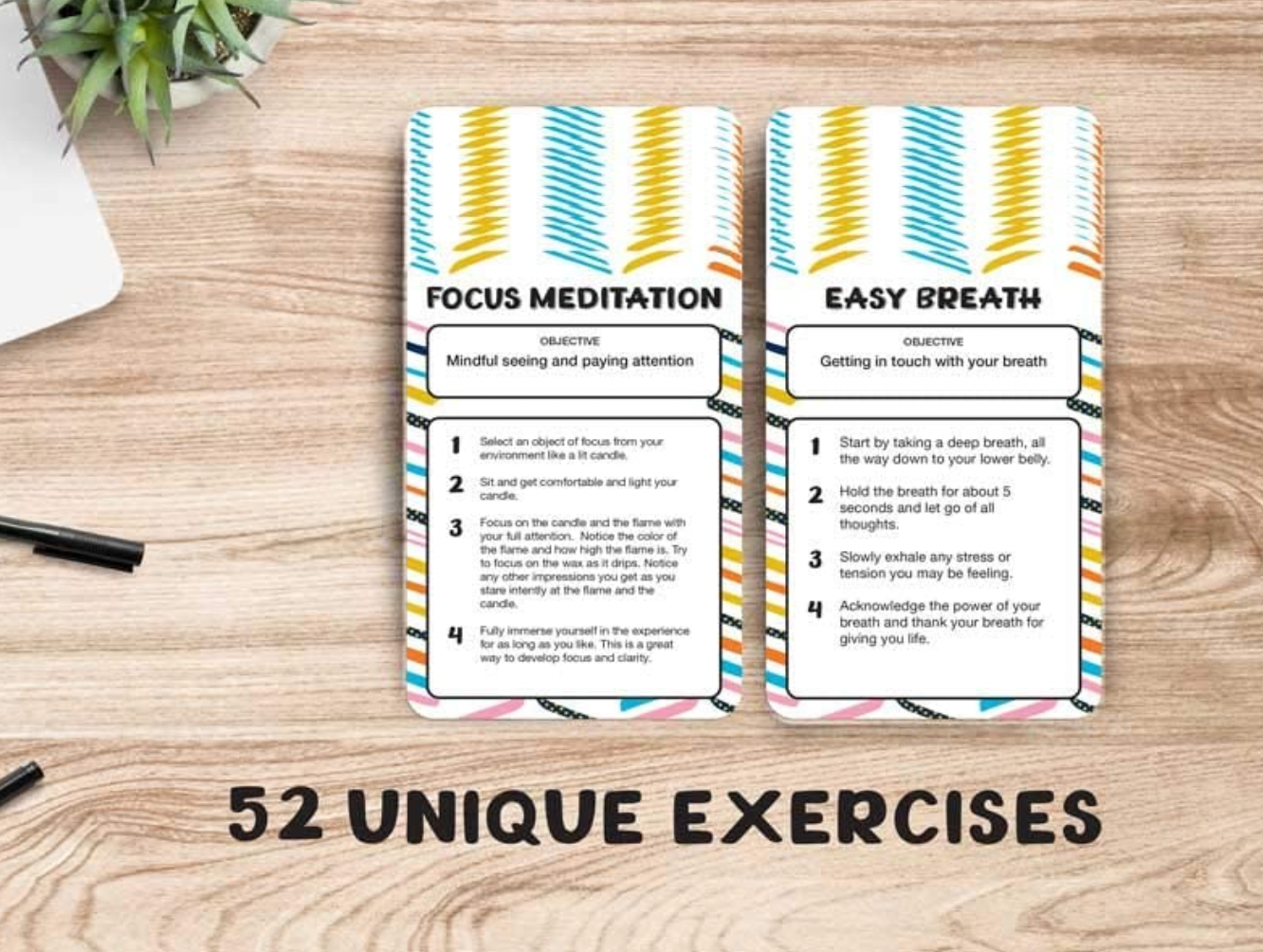 Stress Relief and Self Care Cards (Pack of 52)