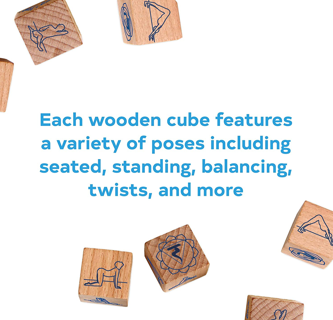 Set of 7 Wooden Yoga Dice