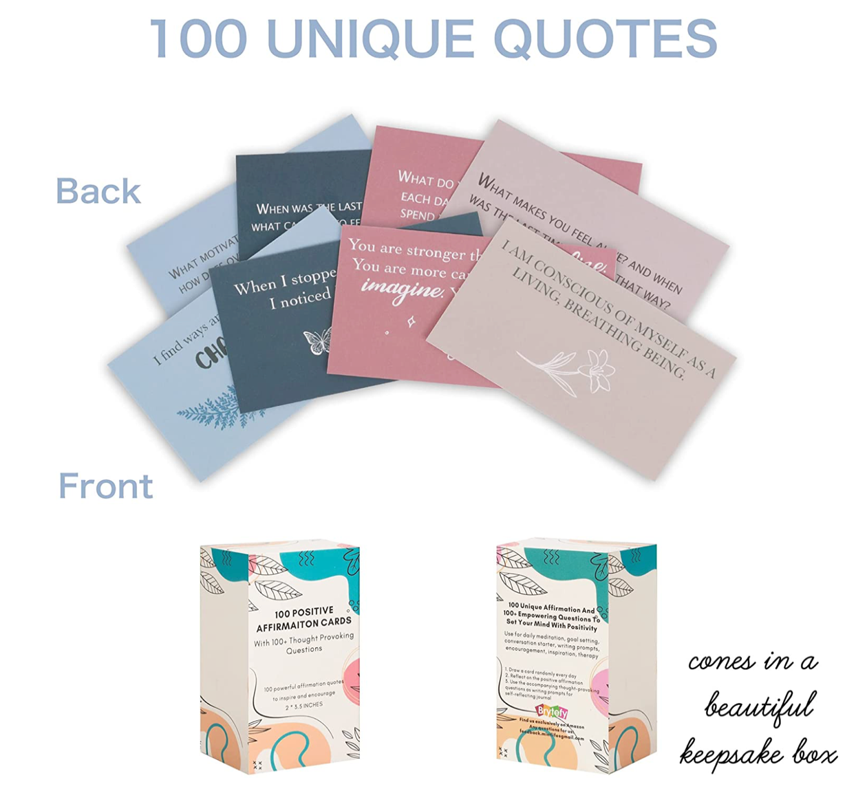 Affirmation Cards and Action Questions (Pack of 100)