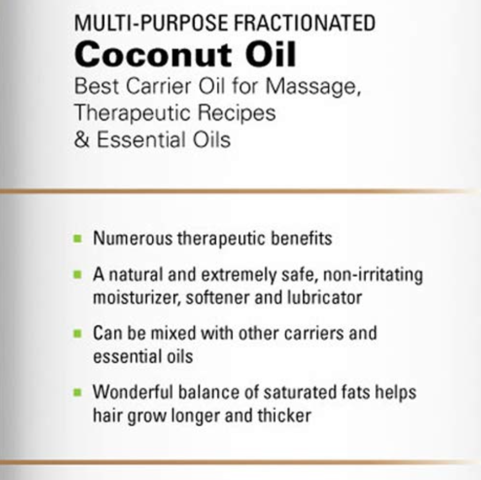 Fractionated Coconut Oil, Carrier Oil for Dilution