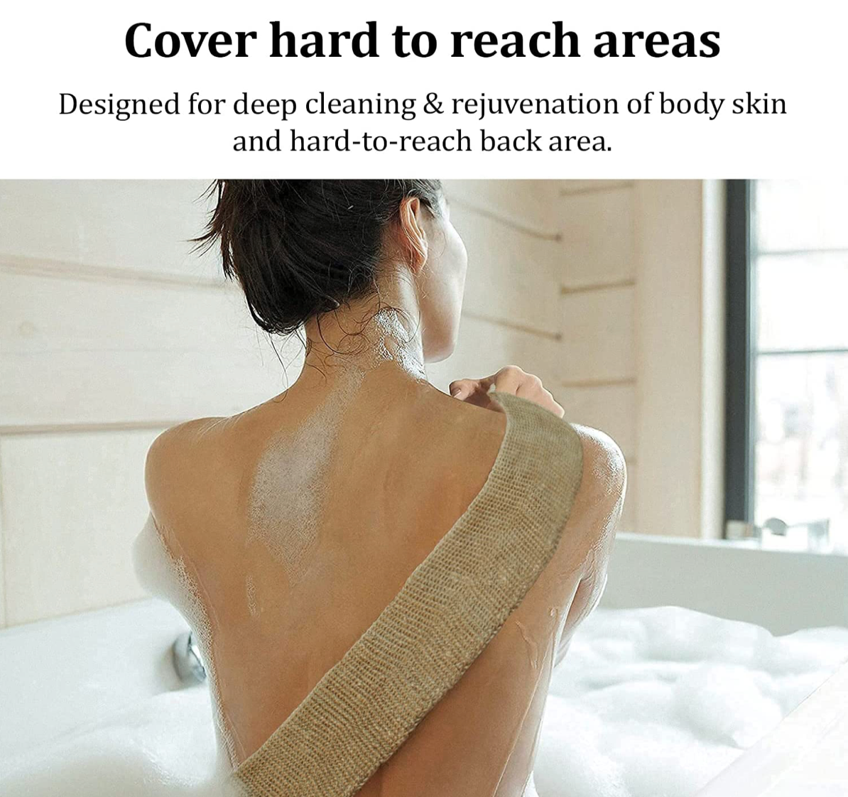 Natural Hemp Shower Body Mitten and Back Scrubber