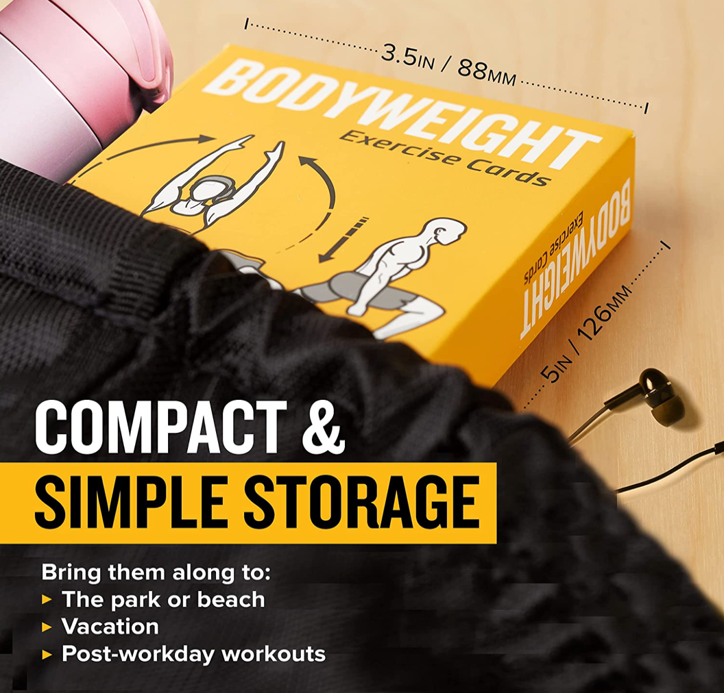 Body Weight Workout Cards - 50 Card Deck