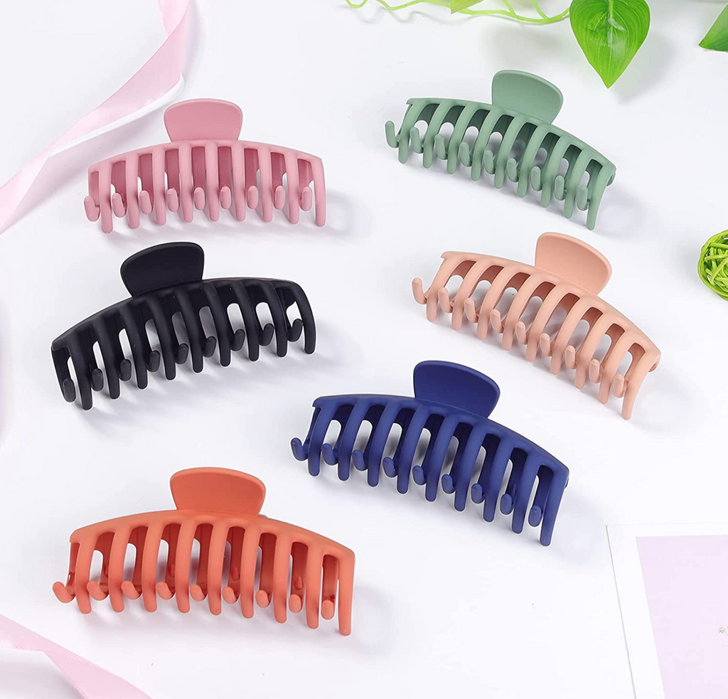 Large Hair Claw Clips (Pack of 6)